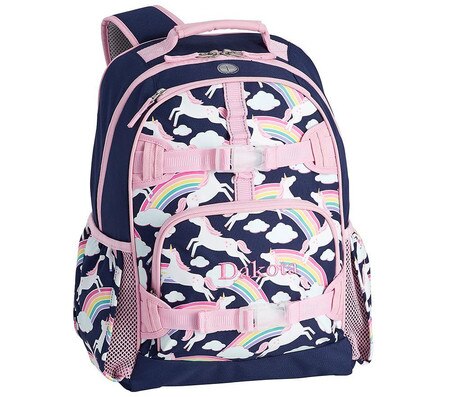 Mackenzie Navy Rainbow Unicorn Glow In The Dark Backpacks