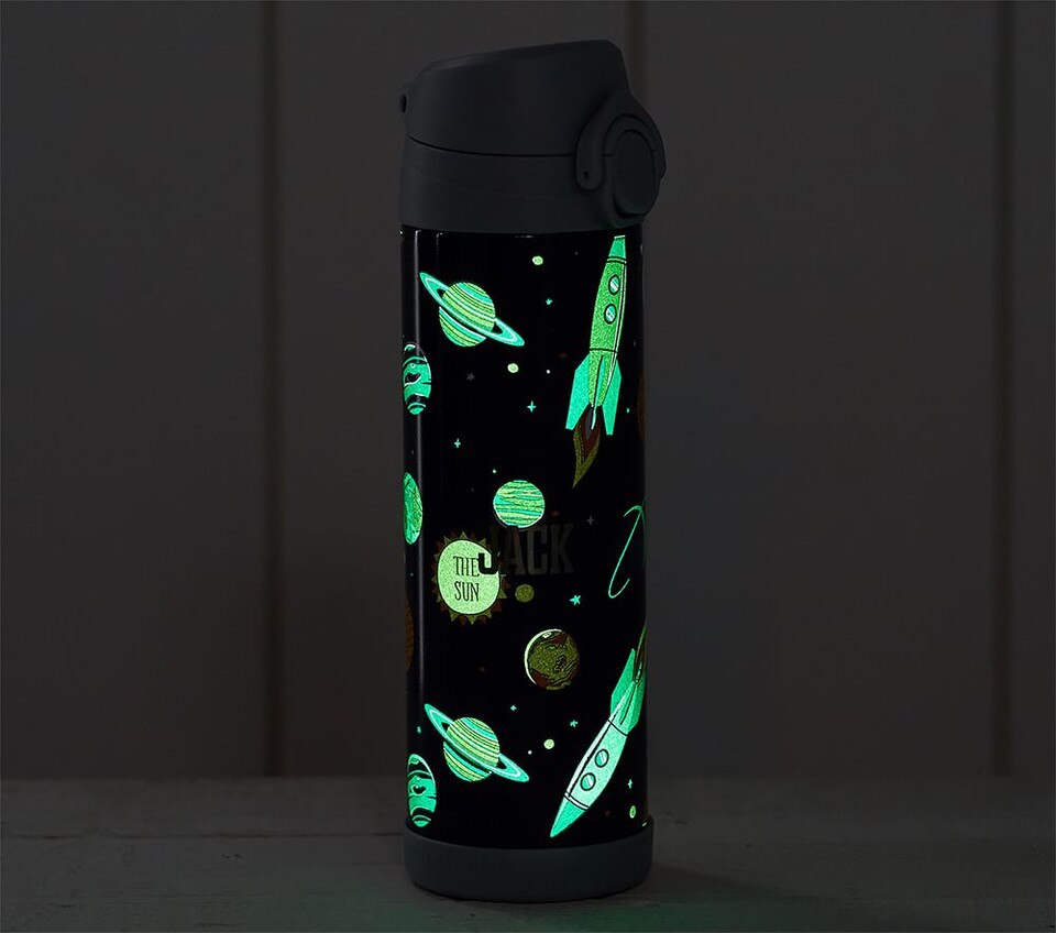 Mackenzie Navy Solar System Glow-in-the-Dark Water Bottles