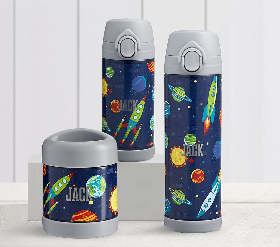 Mackenzie Navy Solar System Glow-in-the-Dark Water Bottles
