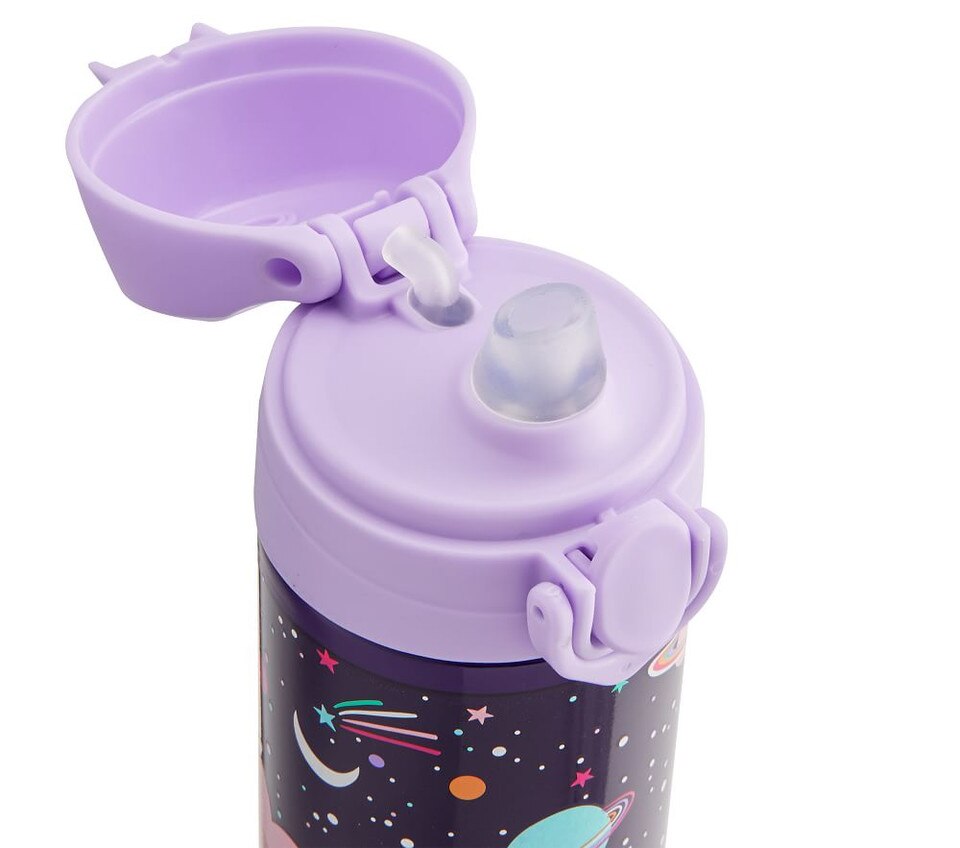 Mackenzie Rainbow Heart Galaxy Glow-in-the-Dark Water Bottles