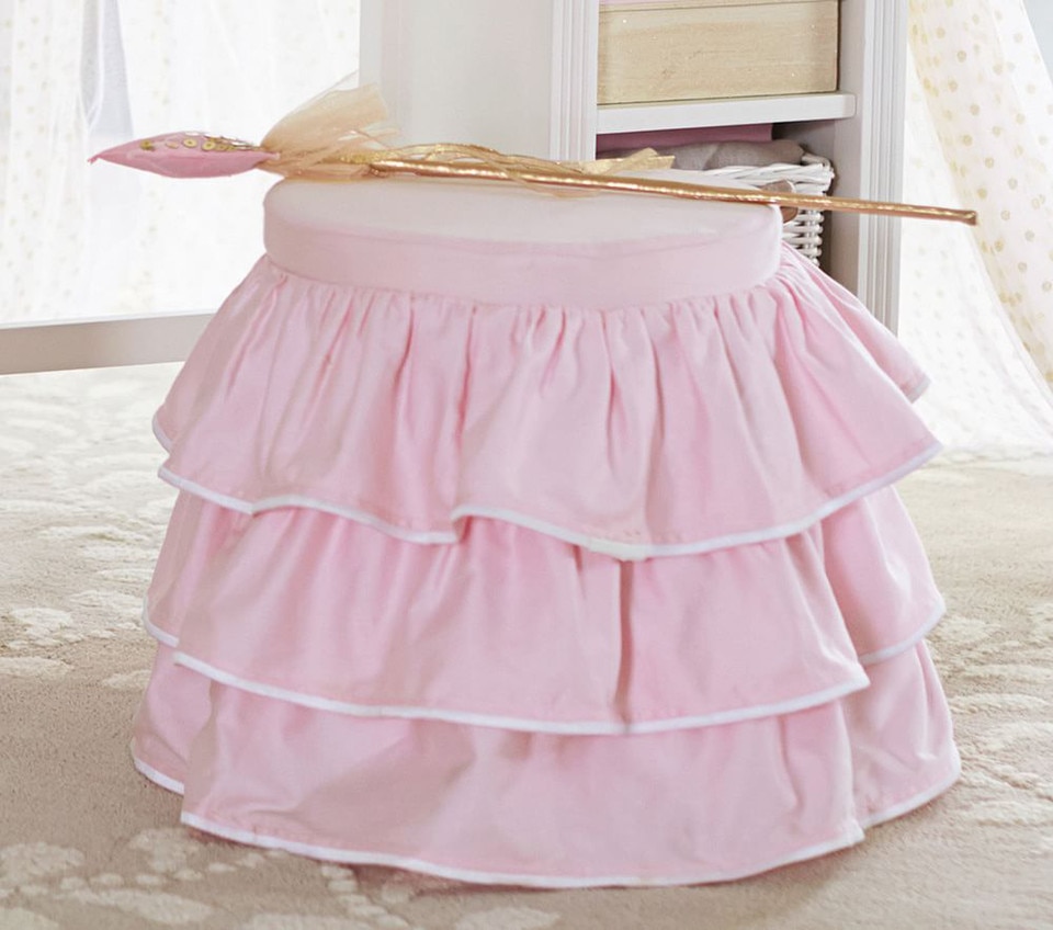 Madeline Vanity Stool, Ruffles