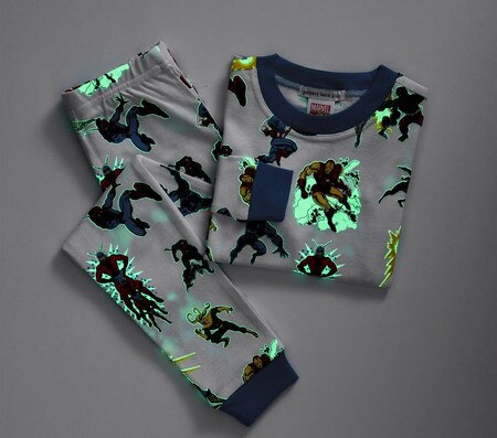 Glow In The Dark Marvel Heroes Tight Fit Pyjamas Pottery Barn Kids Au