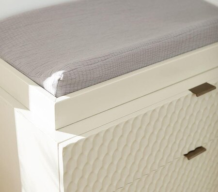 West Elm X Pbk Organic Matelasse Changing Pad Cover