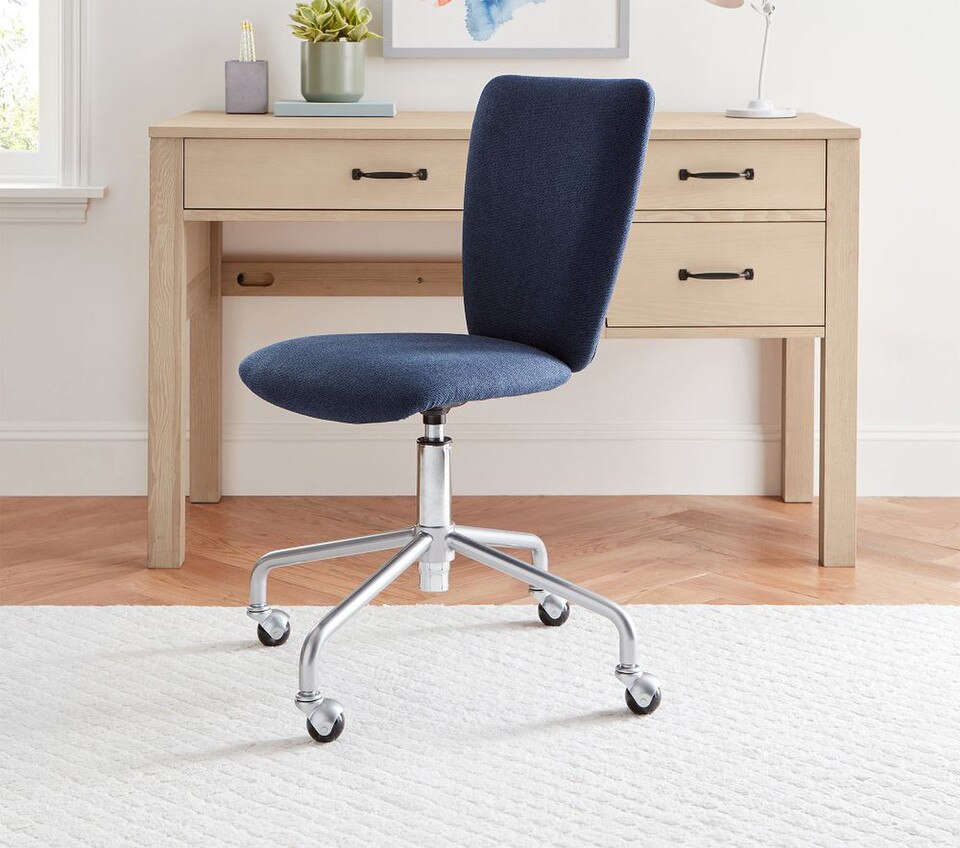 Square Upholstered 4-Leg Desk Chair