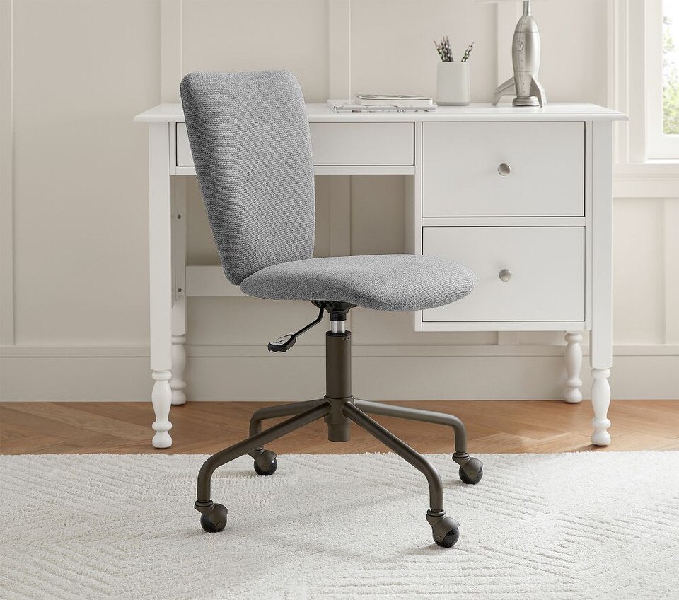Square Upholstered 4-Leg Desk Chair