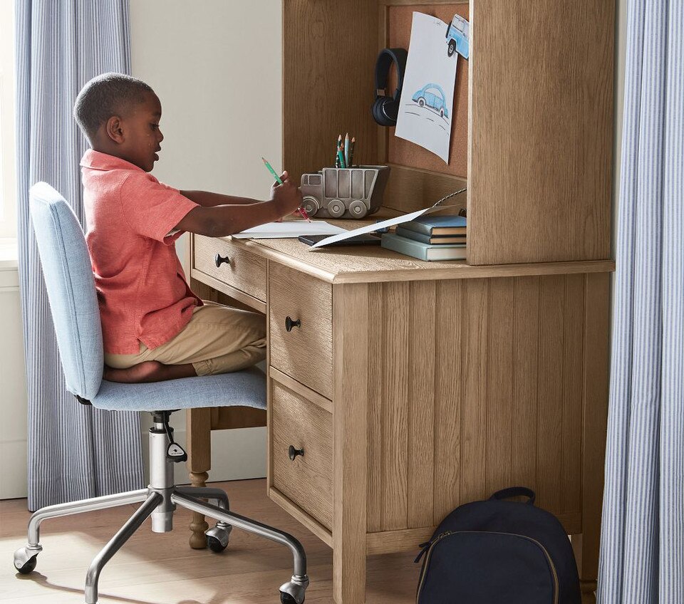 Square Upholstered 4-Leg Desk Chair