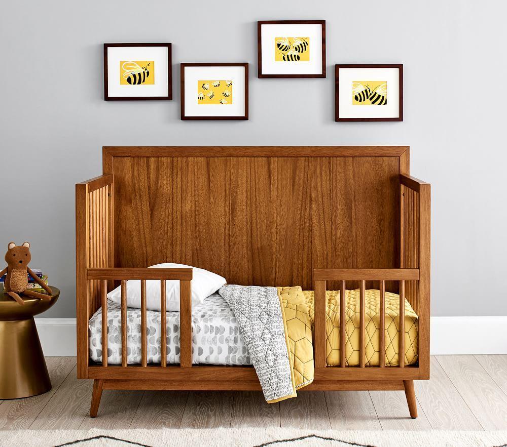 brown toddler bed