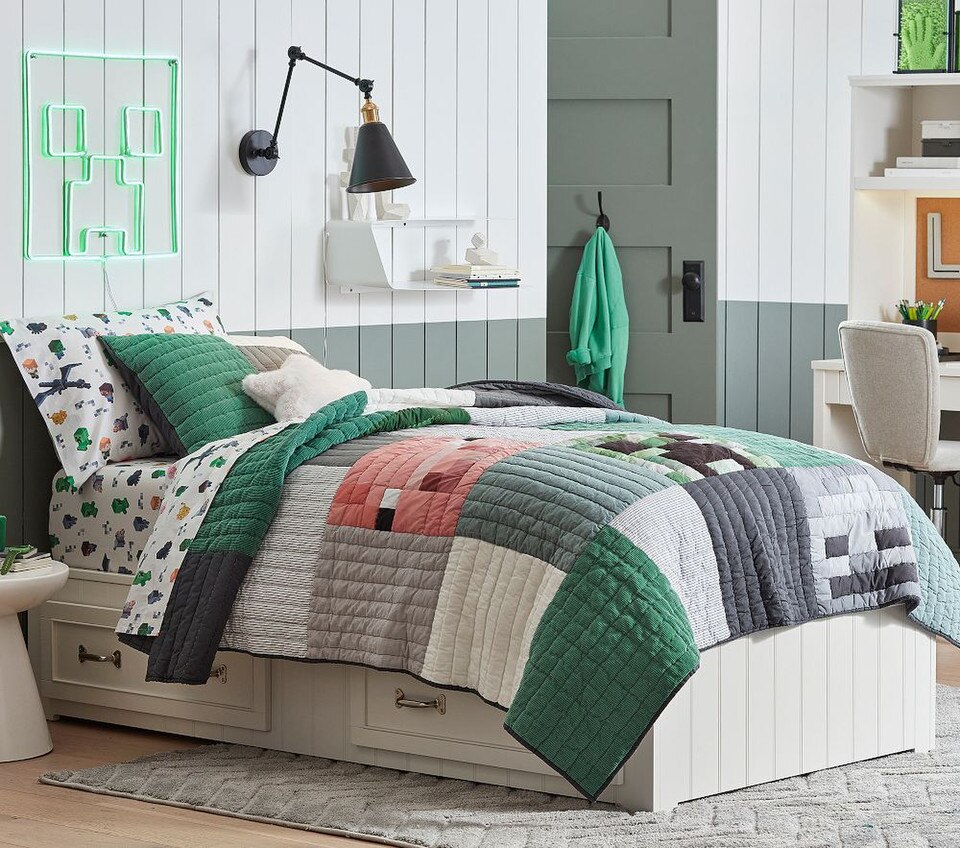 Minecraft™ Patchwork Comforter & Pillowcases