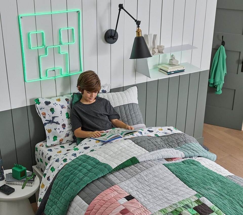 Minecraft™ Patchwork Comforter & Pillowcases