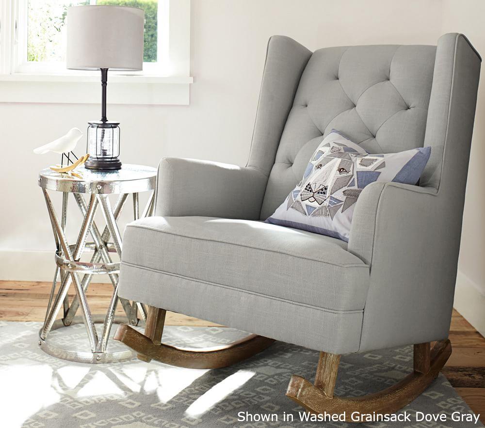 pottery barn wingback rocker