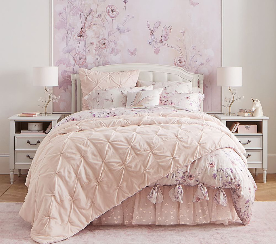 Monique Lhuillier Velvet Pintuck Comforter & Pillowcases