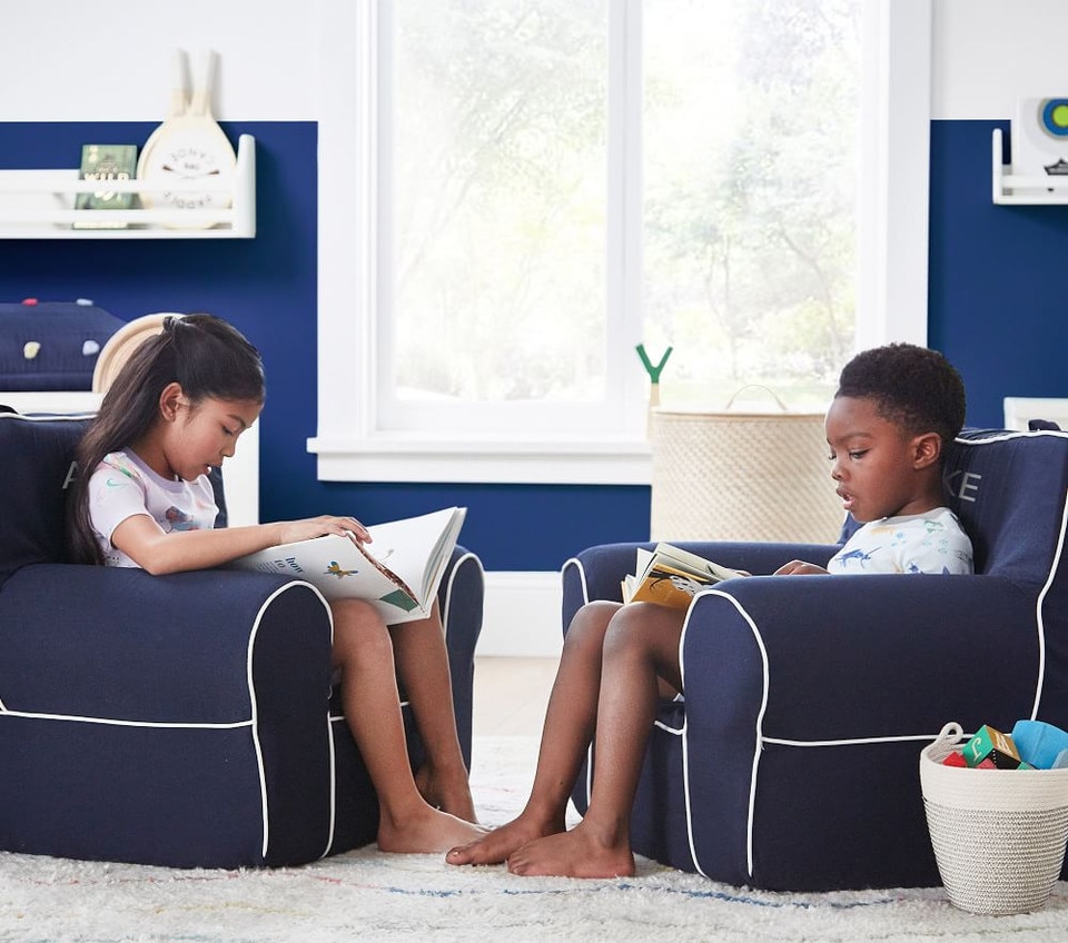 Navy With White Piping Anywhere Chair®