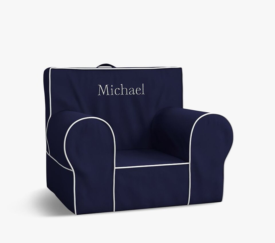 Navy With White Piping Anywhere Chair®