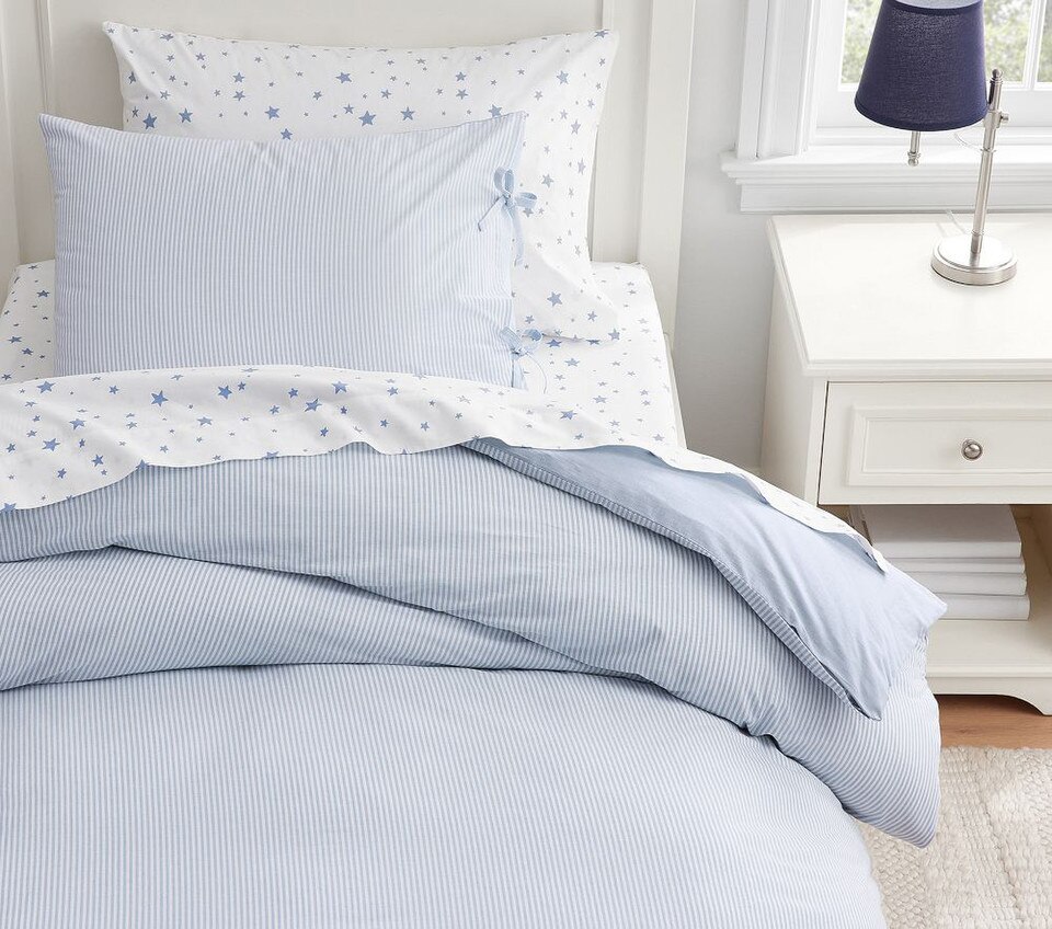 Chambray Reversible Organic Quilt Cover & Pillowcases