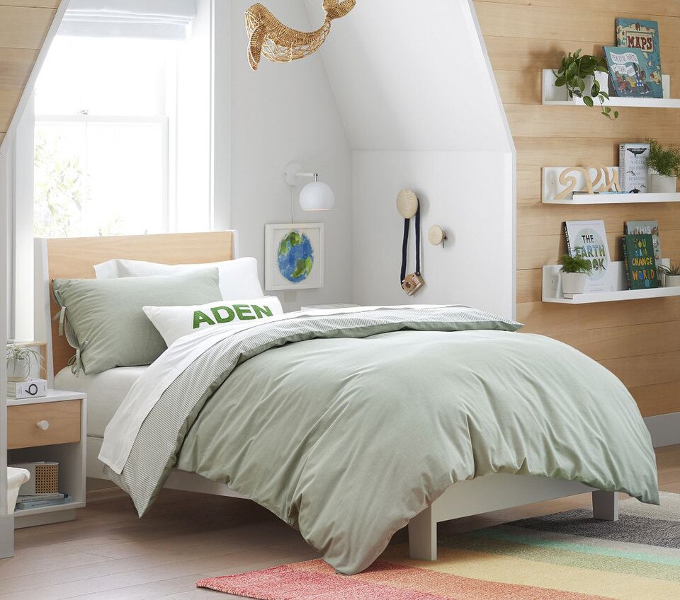 Chambray Reversible Organic Quilt Cover & Pillowcases