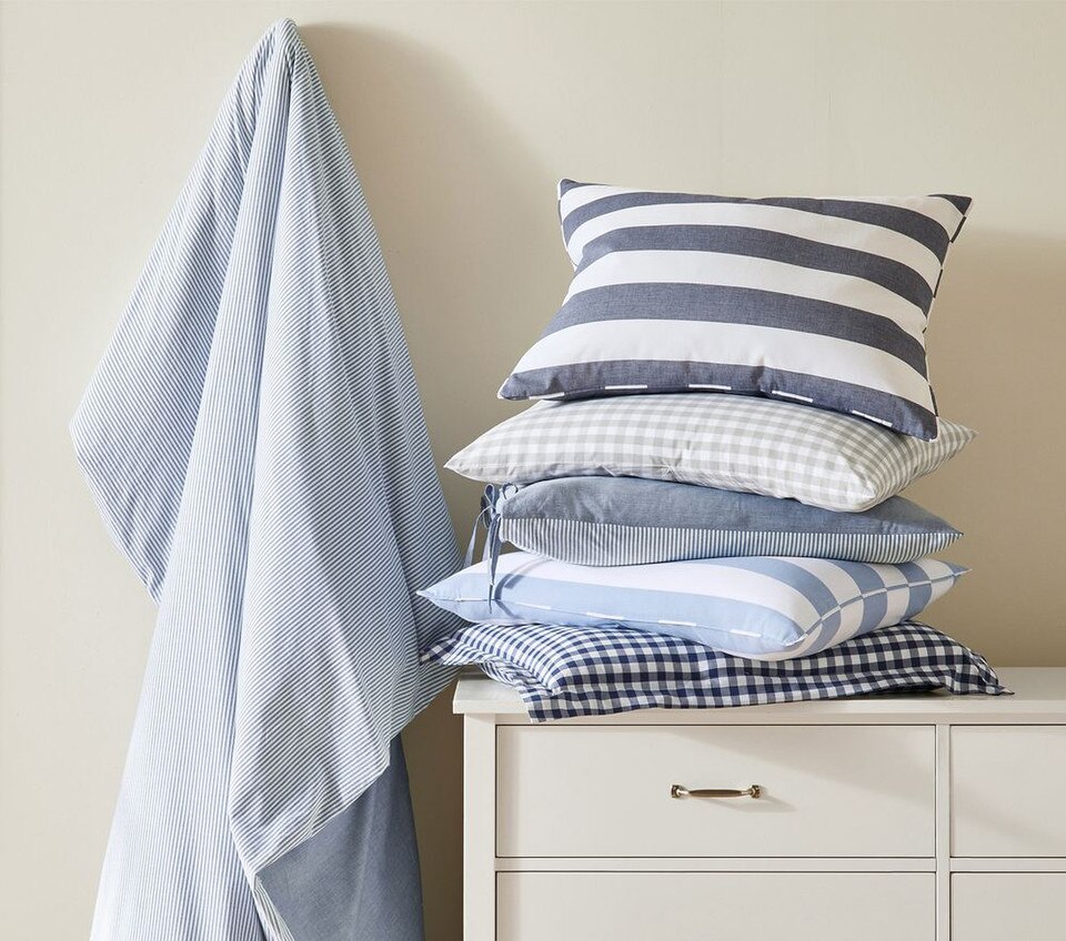 Chambray Reversible Organic Quilt Cover & Pillowcases