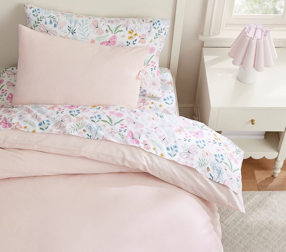 Chambray Reversible Organic Quilt Cover & Pillowcases