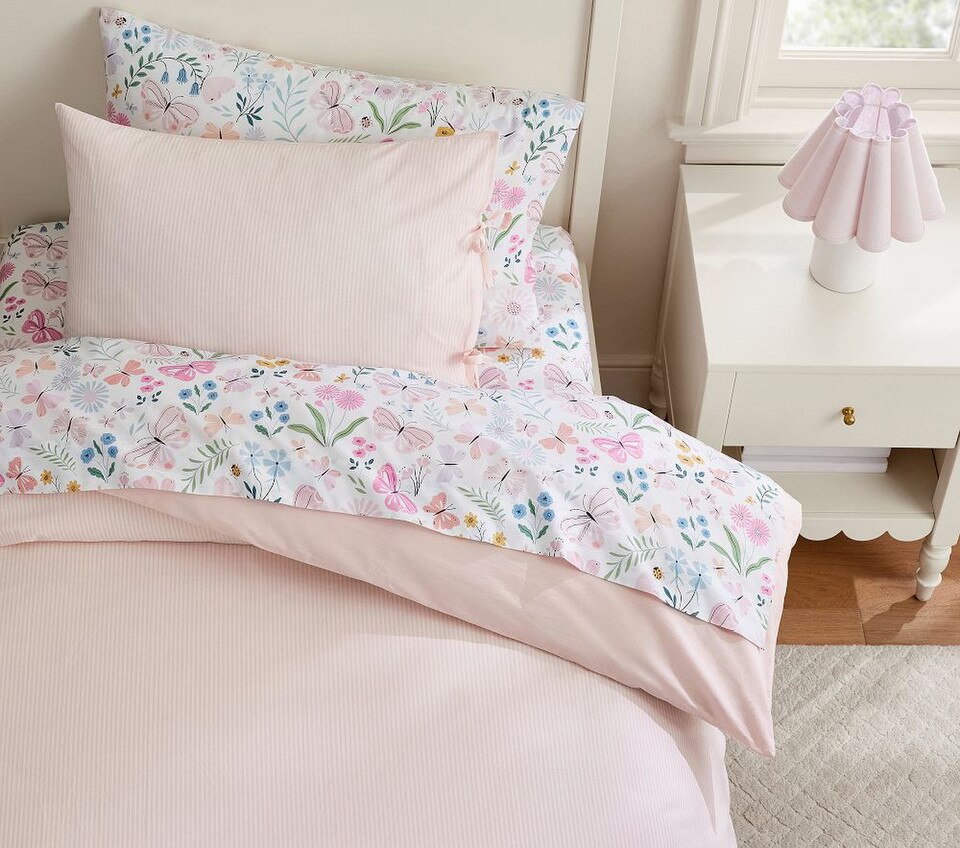 Chambray Reversible Organic Quilt Cover & Pillowcases