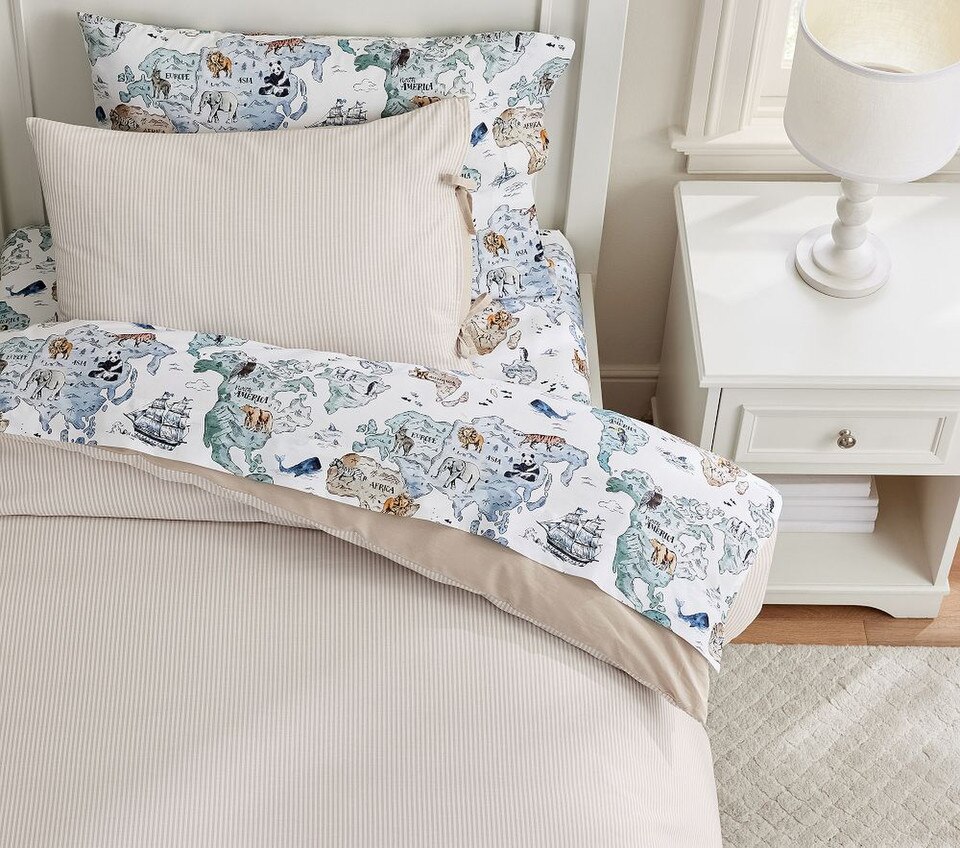 Chambray Reversible Organic Quilt Cover & Pillowcases