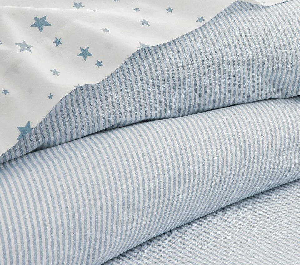 Chambray Reversible Organic Quilt Cover & Pillowcases