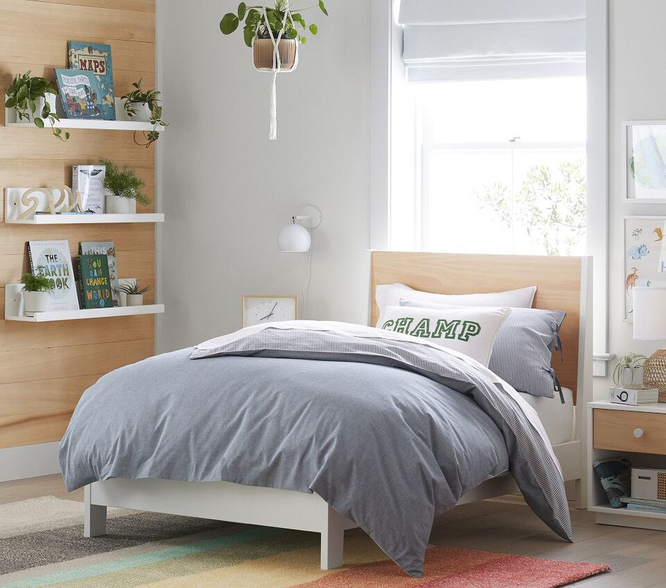 Chambray Reversible Organic Quilt Cover & Pillowcases