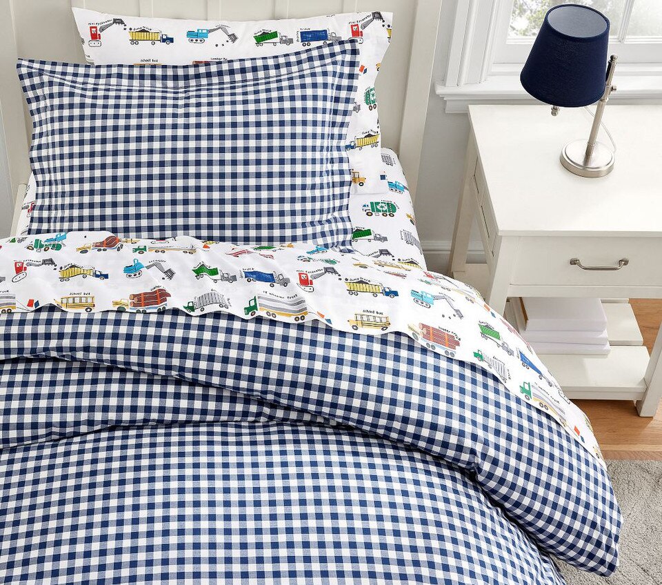 Organic Check Quilt Cover & Pillowcases