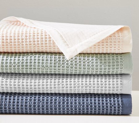 Organic Cotton Tencel Waffle Knit Baby Blanket Pottery Barn Kids Au