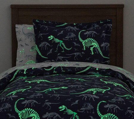 Organic Dino Bones Glow In The Dark Quilt Cover Pottery Barn Kids Au