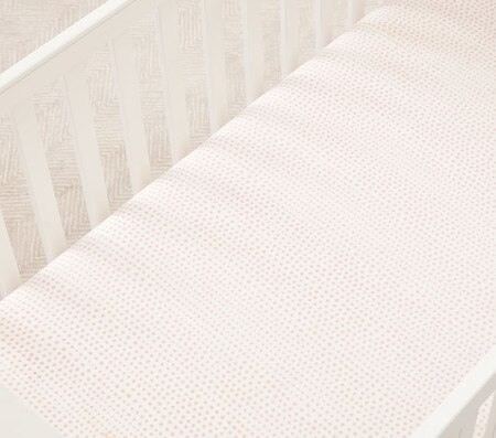 Organic Falling Dot Cot Fitted Sheet