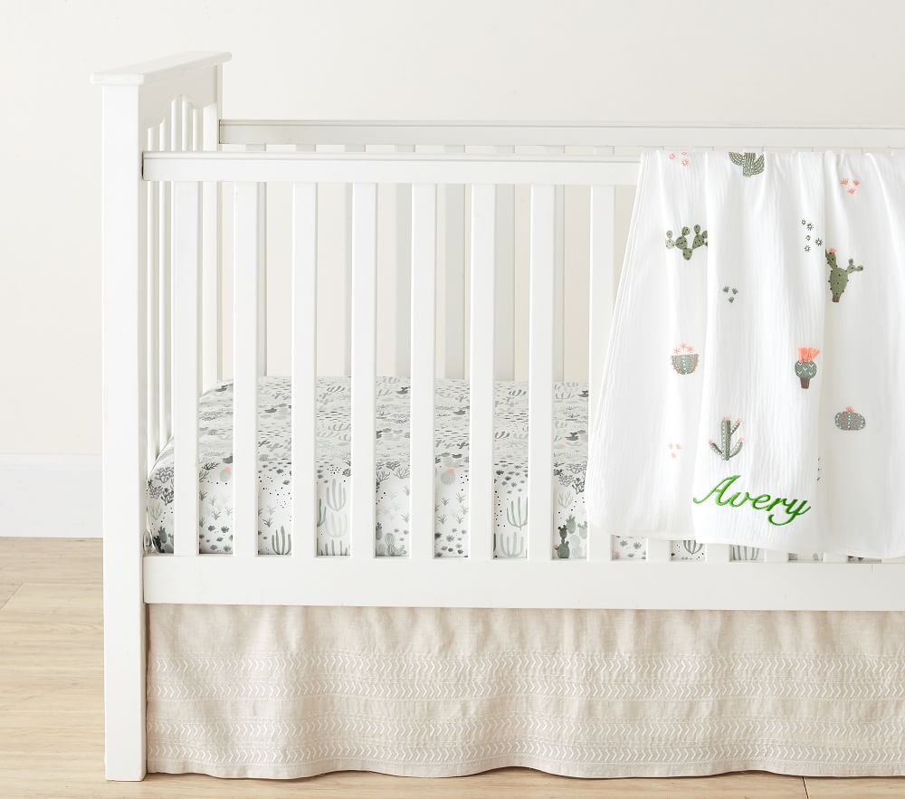 cactus fitted crib sheet
