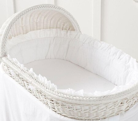 Organic Sadie Ruffle Bassinet Bedding Set Pottery Barn Kids Au