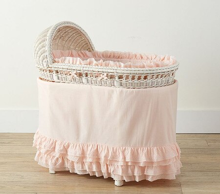Organic Sadie Ruffle Bassinet Bedding Set Pottery Barn Kids Au