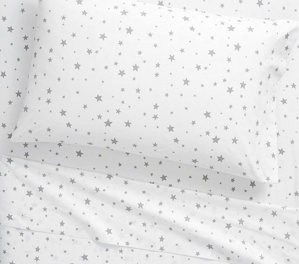 Organic Shining Star Glow-in-the-Dark Sheet Set & Pillowcases
