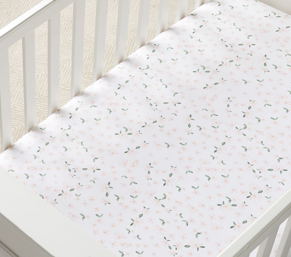 floral fitted cot sheet
