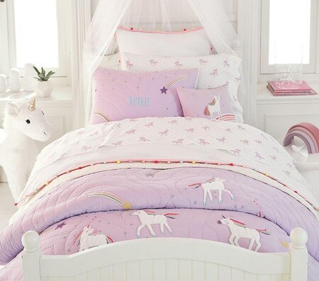 Organic Unicorn Rainbow Sheet Set