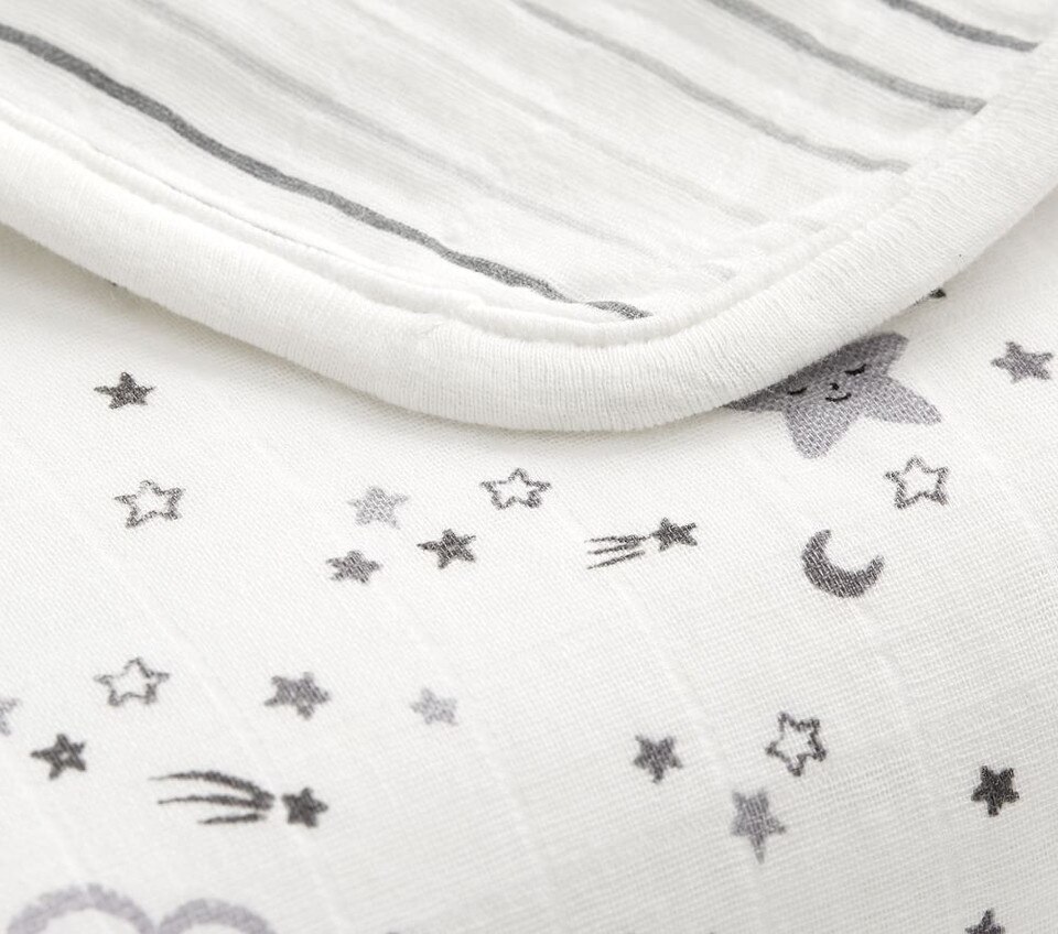 Organic Oversized Muslin Skye Baby Blanket Pottery Barn