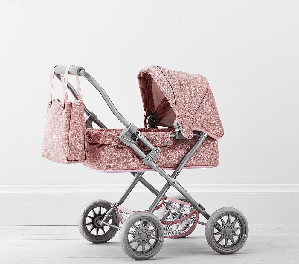 grey dolls pram