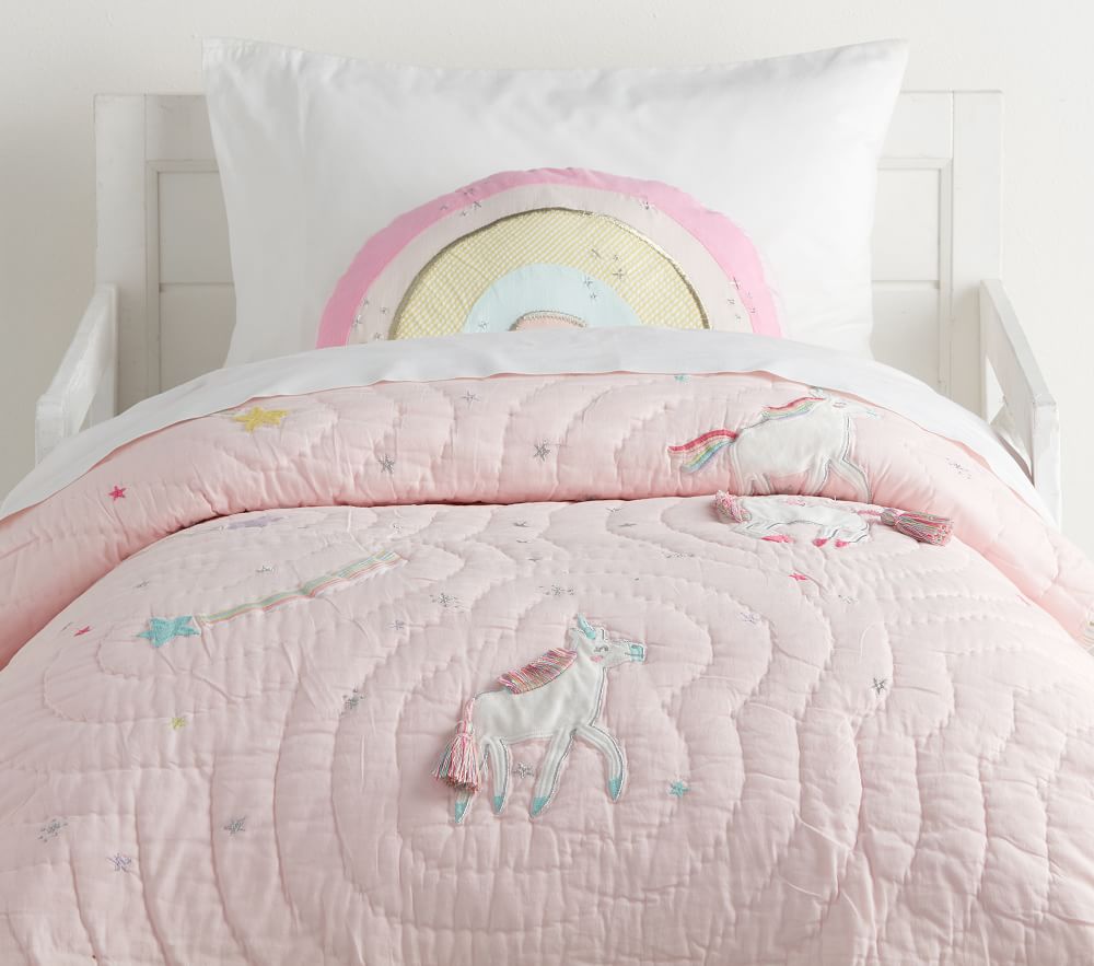 rainbow unicorn comforter