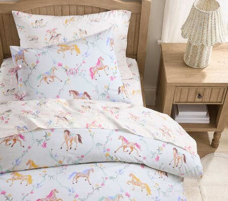Bedding Sets Baby Cot Quilts Australia Floral Horse Reversible