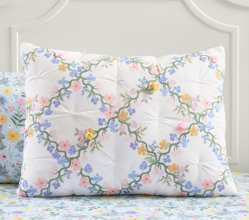 laura ashley ruffled garden throw pillow