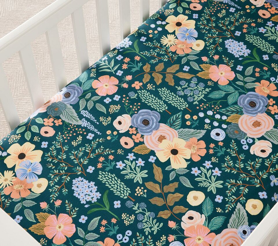 Rifle Paper Co. Garden Party Forest Organic Cot Fitted Sheet