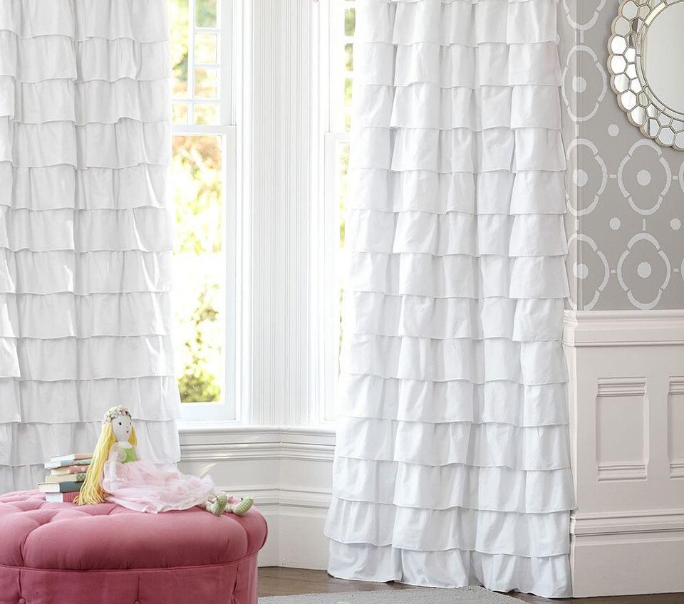 Ruffle Blackout Curtain Pottery Barn Kids Au