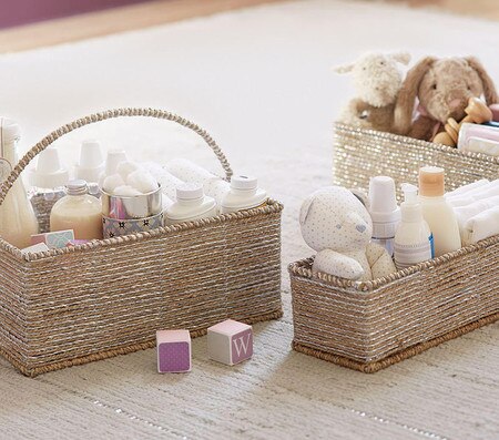 Silver Rope Changing Table Storage Pottery Barn Kids Au