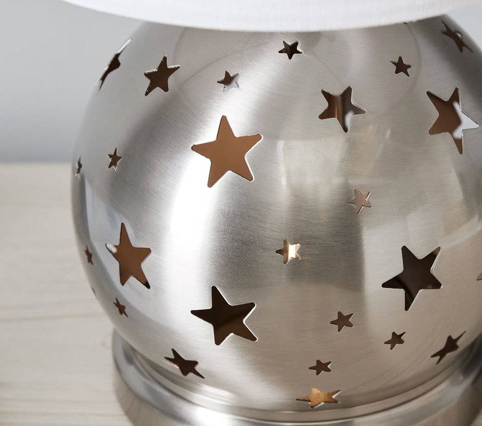 Silver Star Cut Out 3-Way Table Lamp