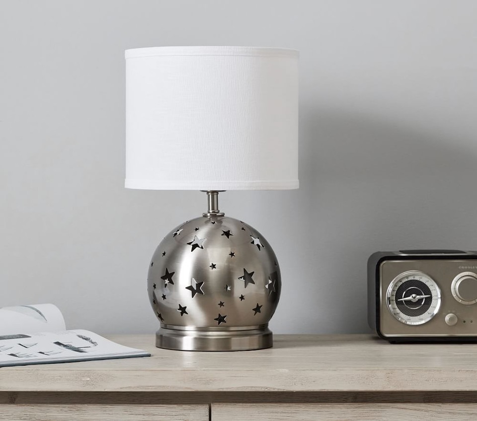 Silver Star Cut Out 3-Way Table Lamp