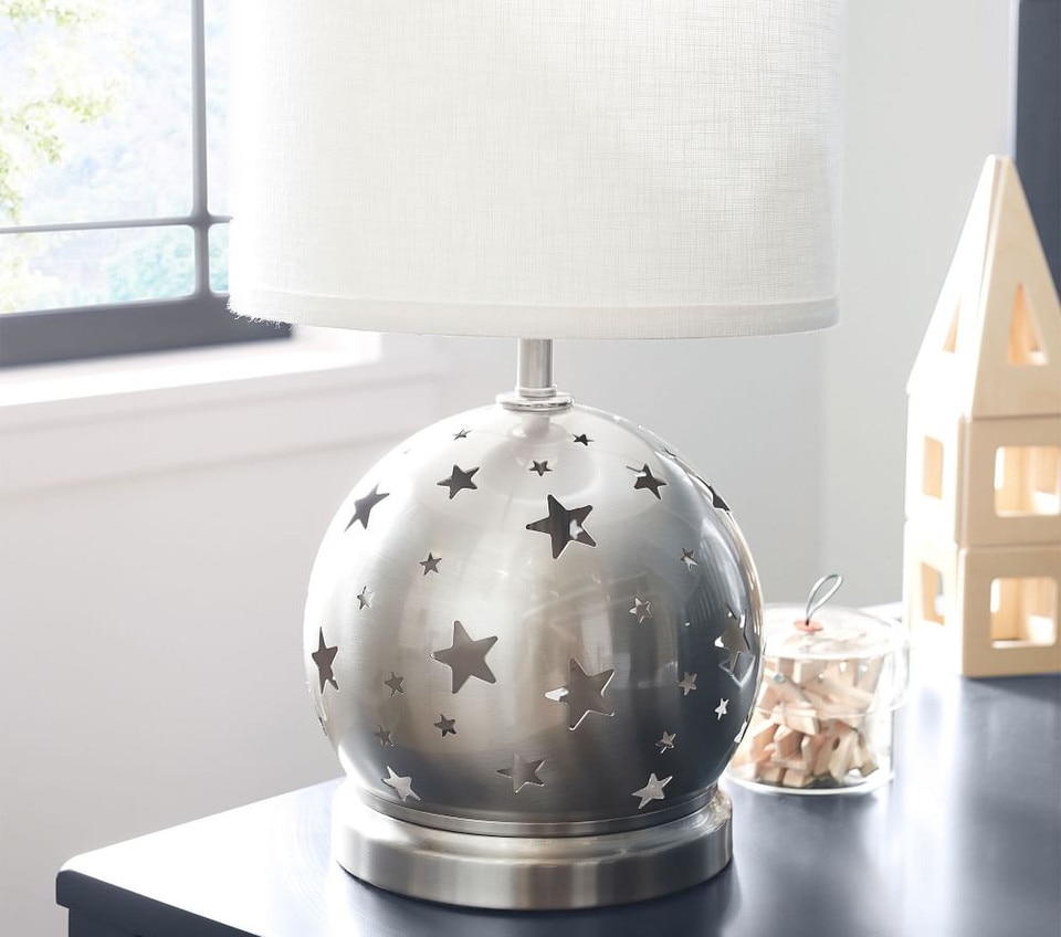 Silver Star Cut Out 3-Way Table Lamp
