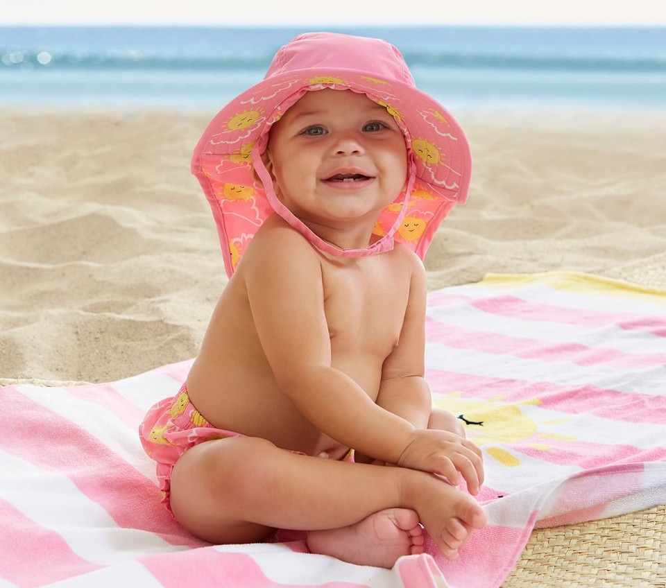 Sunshine Stripe Kids Beach Towel