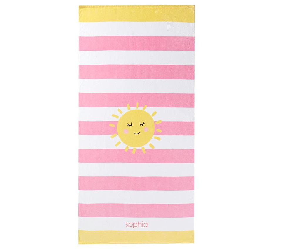 Sunshine Stripe Kids Beach Towel
