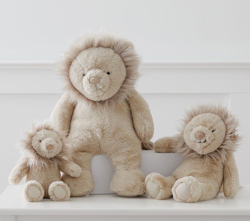 Taupe Lion Animal Plush