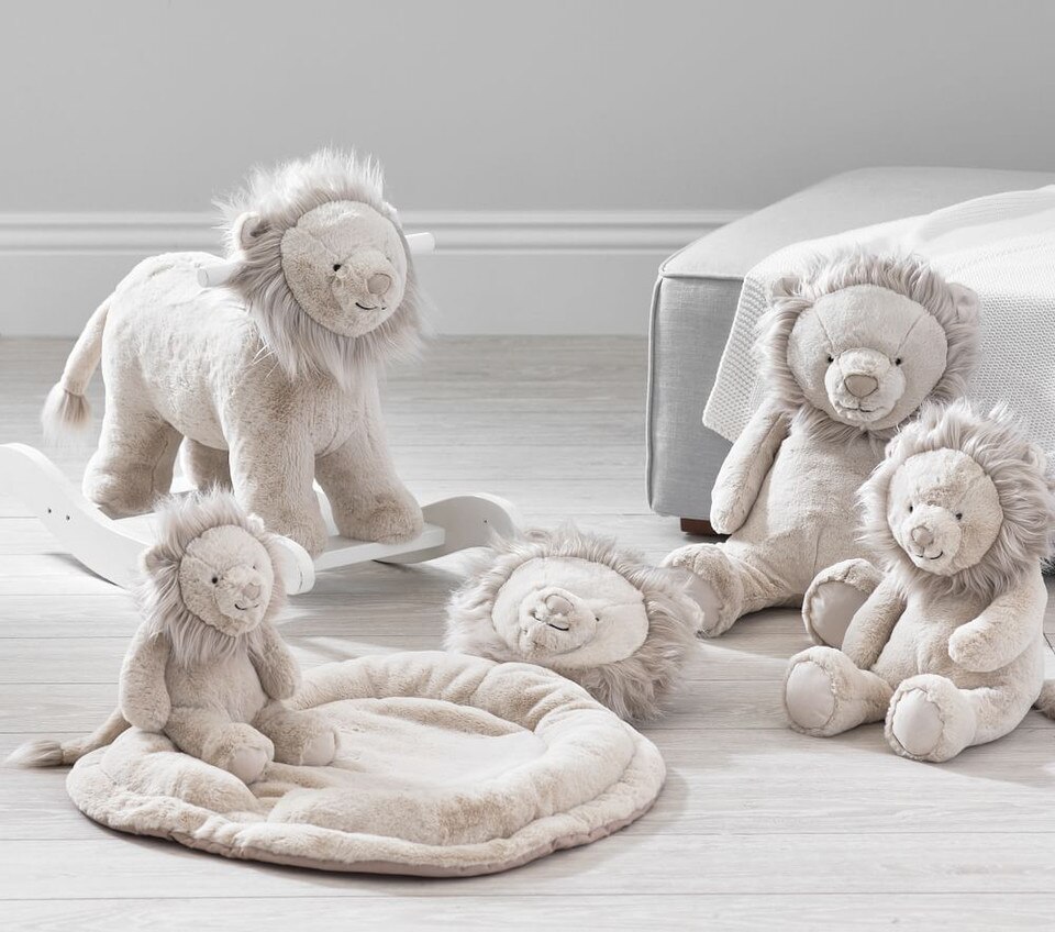 Taupe Lion Animal Plush